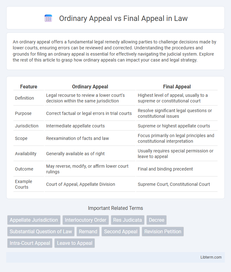 Final Appeal vs Ordinary Appeal in Law - What is The Difference?