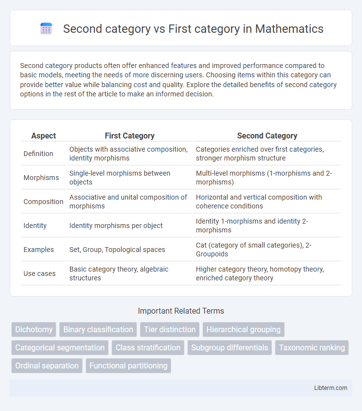 First category vs Second category in Mathematics - What is The Difference?