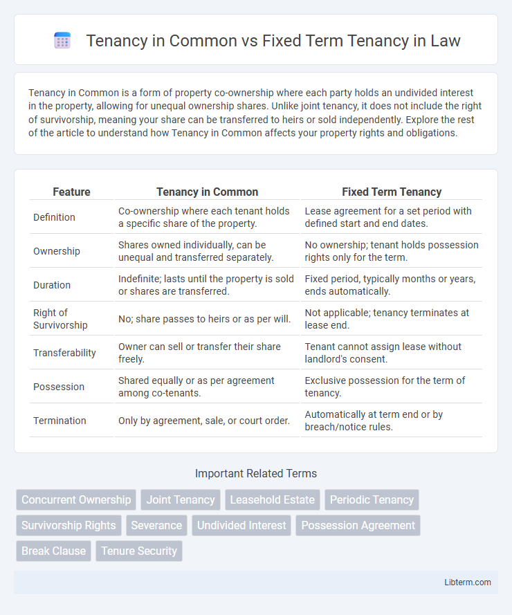 Fixed Term Tenancy vs Tenancy in Common in Law - What is The Difference?