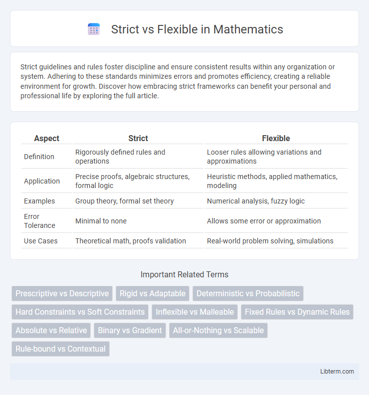 Flexible vs Strict in Mathematics - What is The Difference?