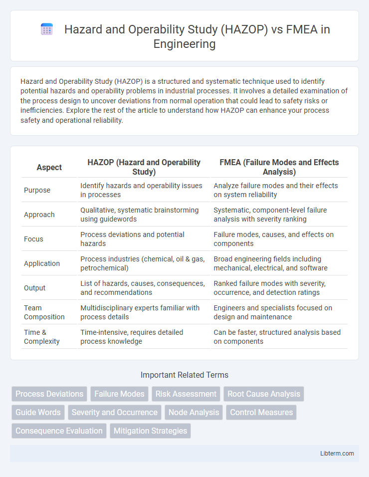 FMEA vs Hazard and Operability Study (HAZOP) in Engineering - What is The Difference?