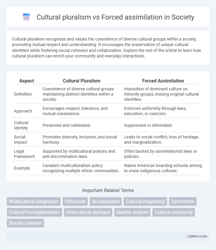 Forced assimilation vs Cultural pluralism in Society - What is The Difference?