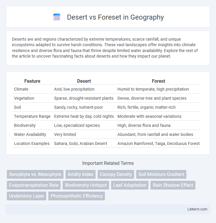 Foreset vs Desert in Geography - What is The Difference?