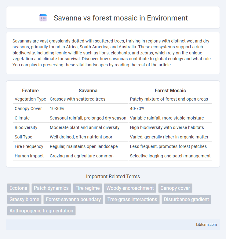 forest mosaic vs Savanna in Environment - What is The Difference?