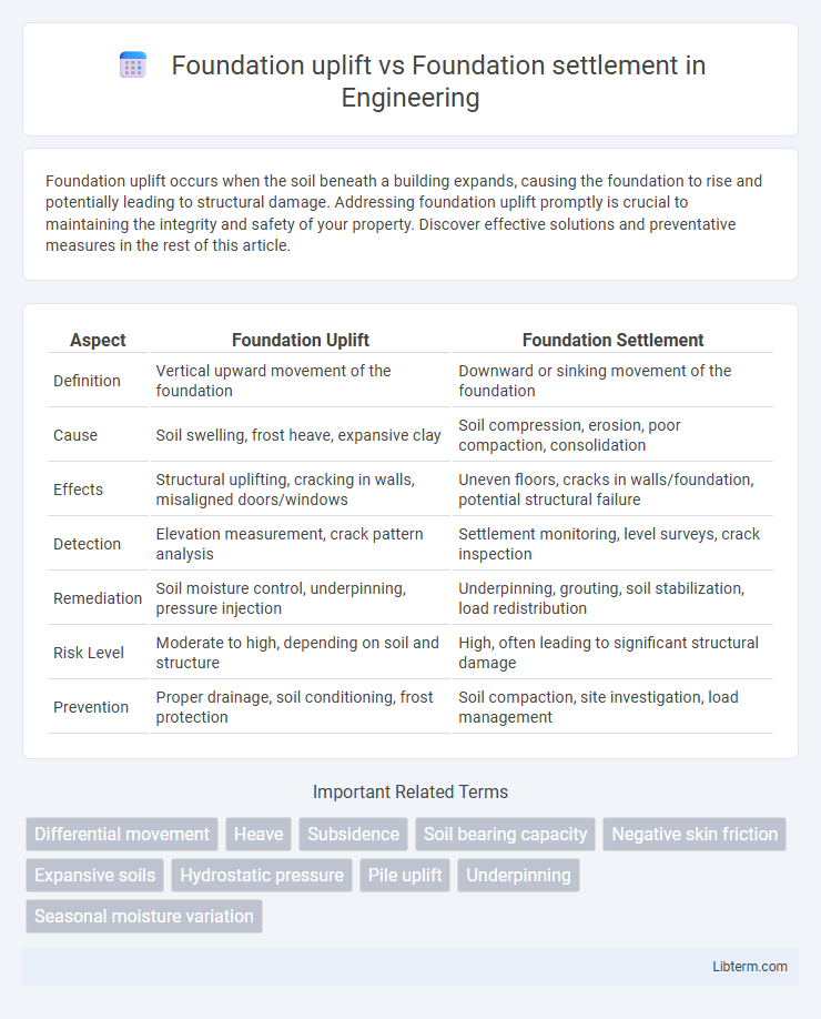 Foundation settlement vs Foundation uplift in Engineering - What is The Difference?