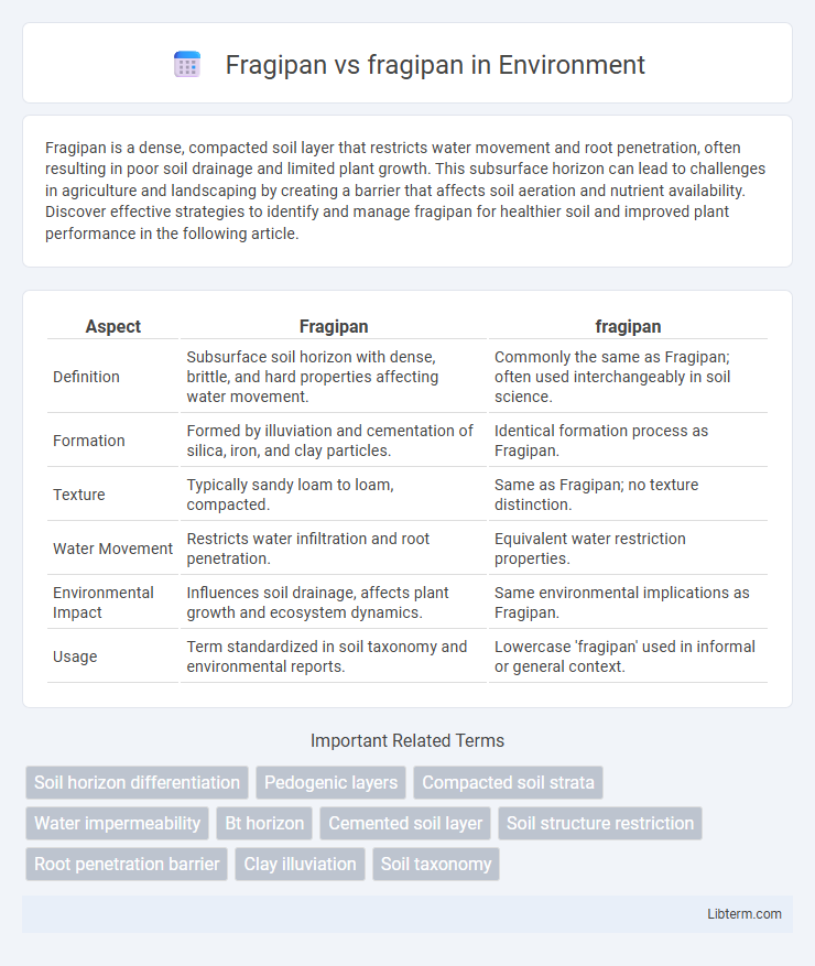 fragipan vs Fragipan in Environment - What is The Difference?