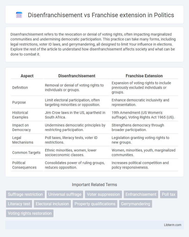 Franchise extension vs Disenfranchisement in Politics - What is The Difference?