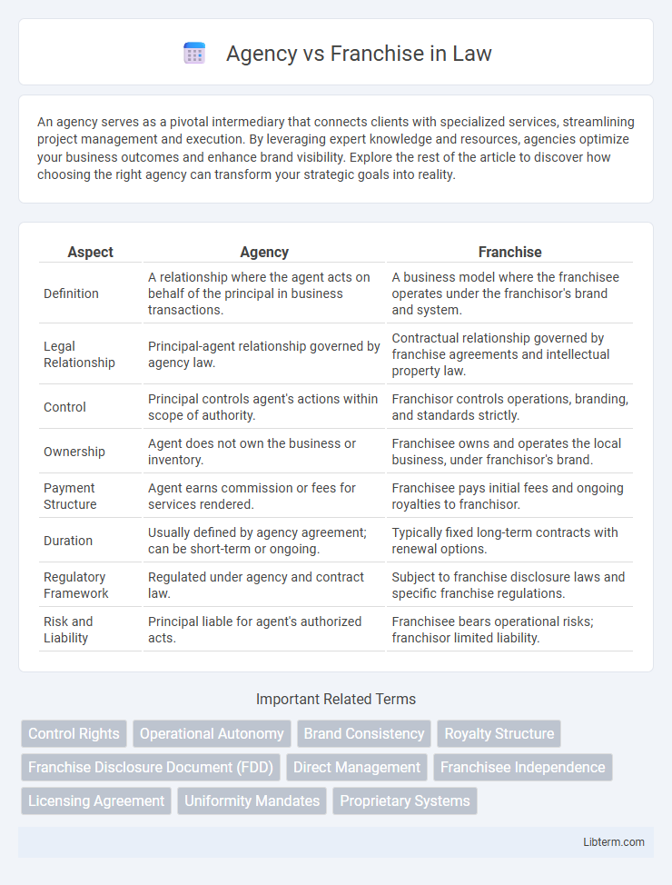 Franchise vs Agency in Law - What is The Difference?