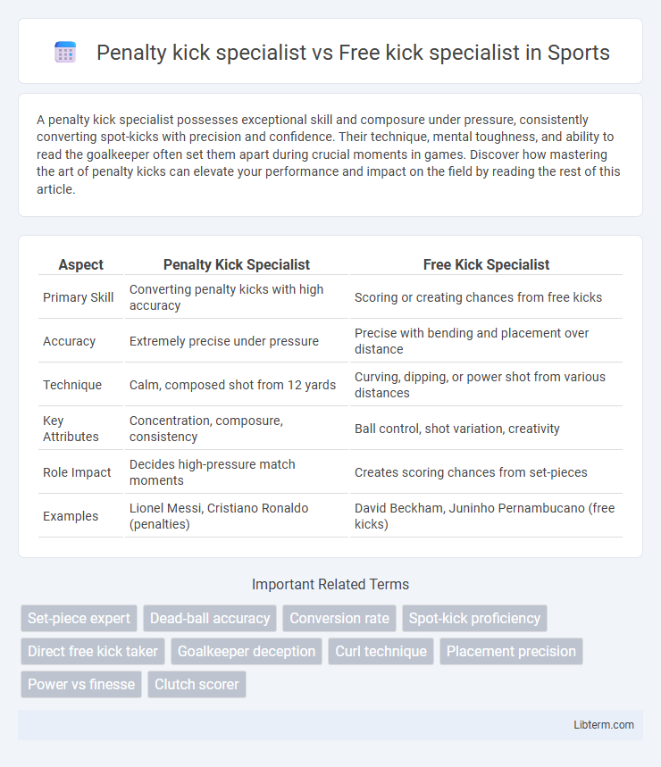 Free kick specialist vs Penalty kick specialist in Sports - What is The Difference?