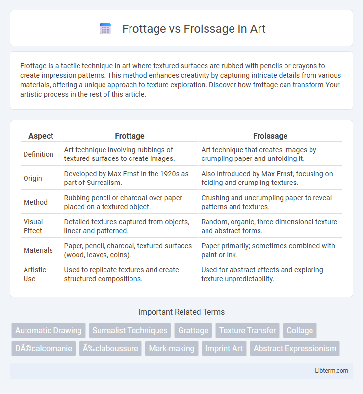 Froissage vs Frottage in Art - What is The Difference?