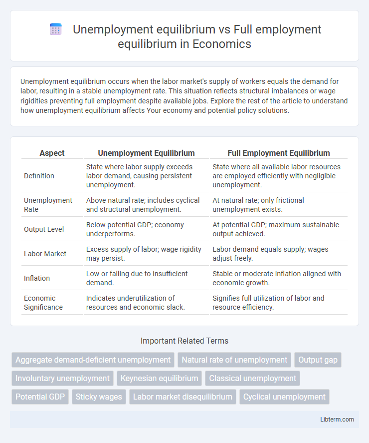 Full employment equilibrium vs Unemployment equilibrium in Economics - What is The Difference?