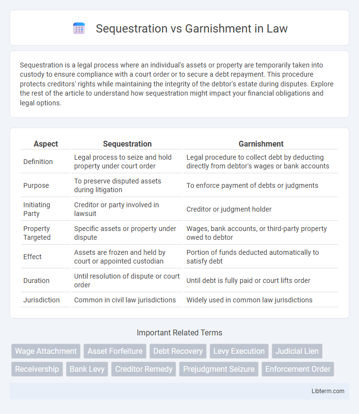 Garnishment vs Sequestration in Law - What is The Difference?