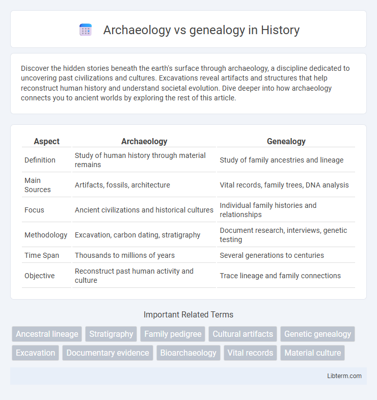 genealogy vs Archaeology in History - What is The Difference?
