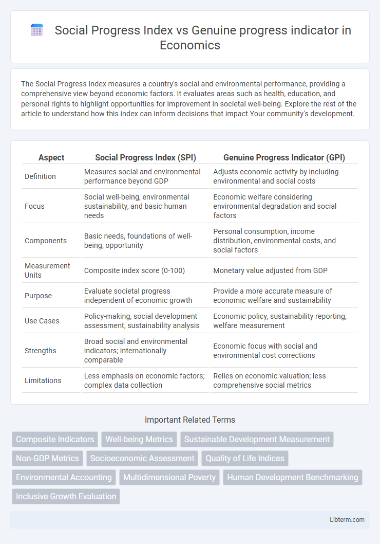 Genuine progress indicator vs Social Progress Index in Economics - What is The Difference?