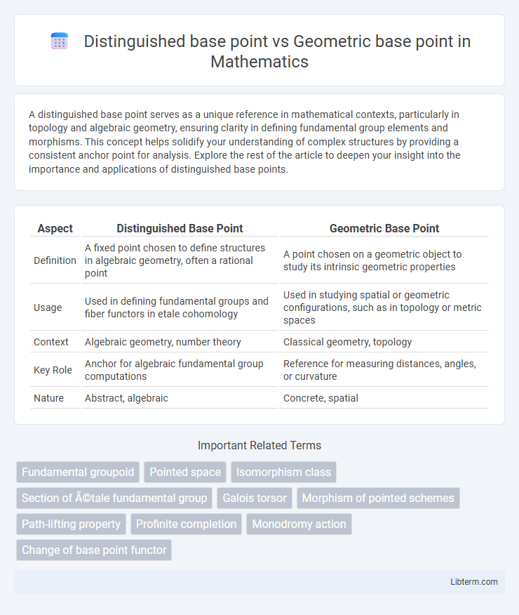 Geometric base point vs Distinguished base point in Mathematics - What is The Difference?