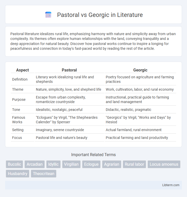 Georgic vs Pastoral in Literature - What is The Difference?