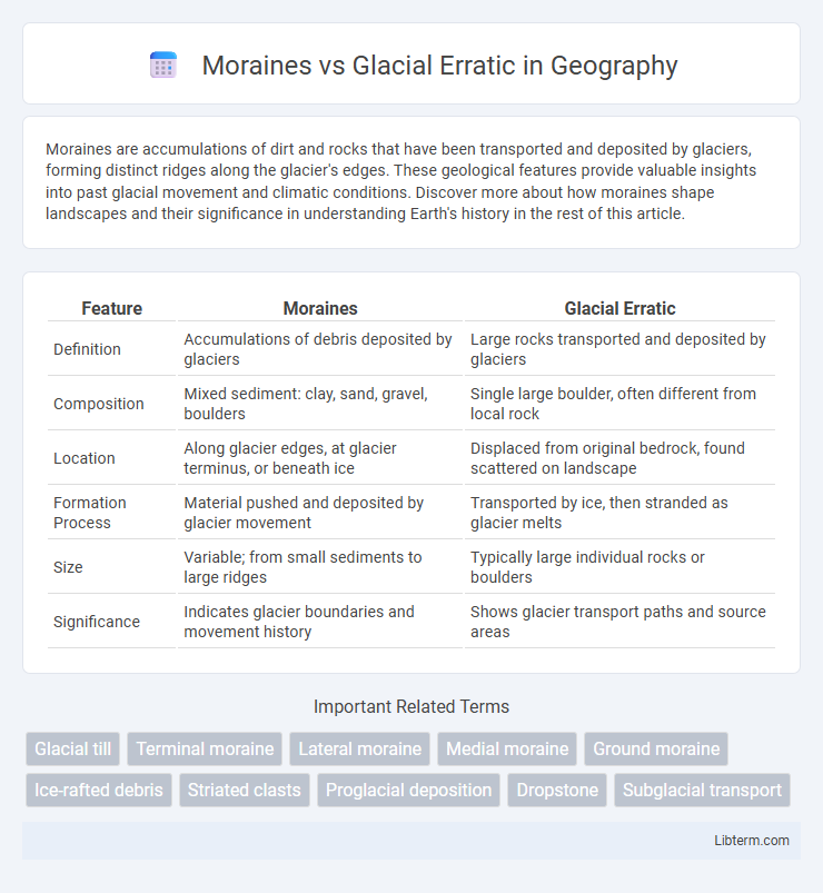 Glacial Erratic vs Moraines in Geography - What is The Difference?