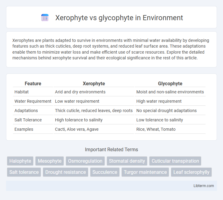 glycophyte vs Xerophyte in Environment - What is The Difference?