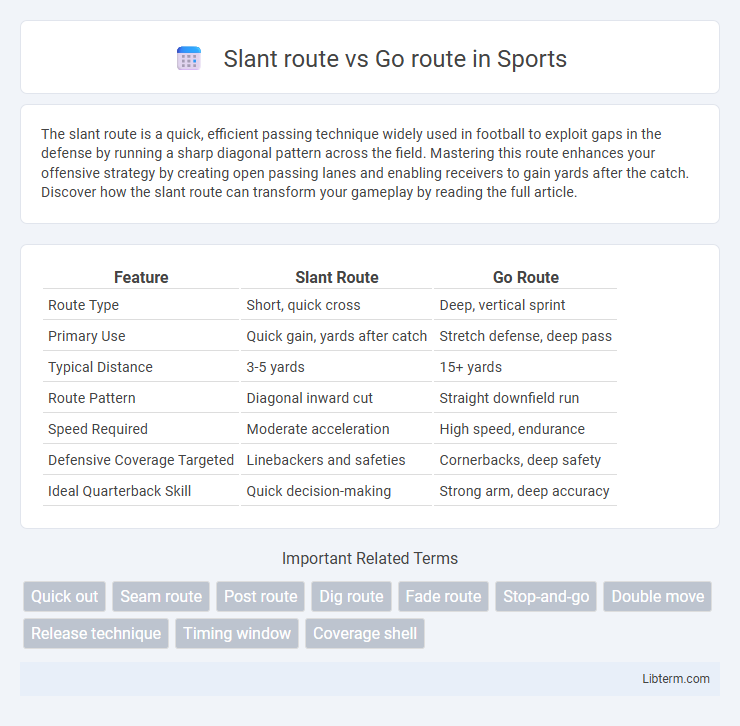 Go route vs Slant route in Sports - What is The Difference?