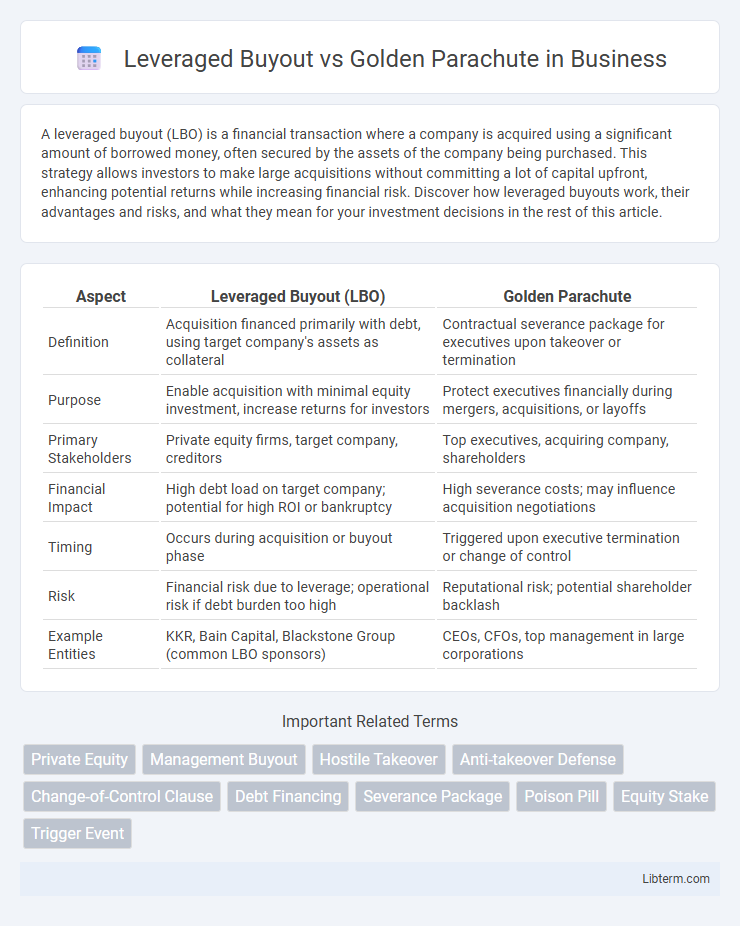 Golden Parachute vs Leveraged Buyout in Business - What is The Difference?