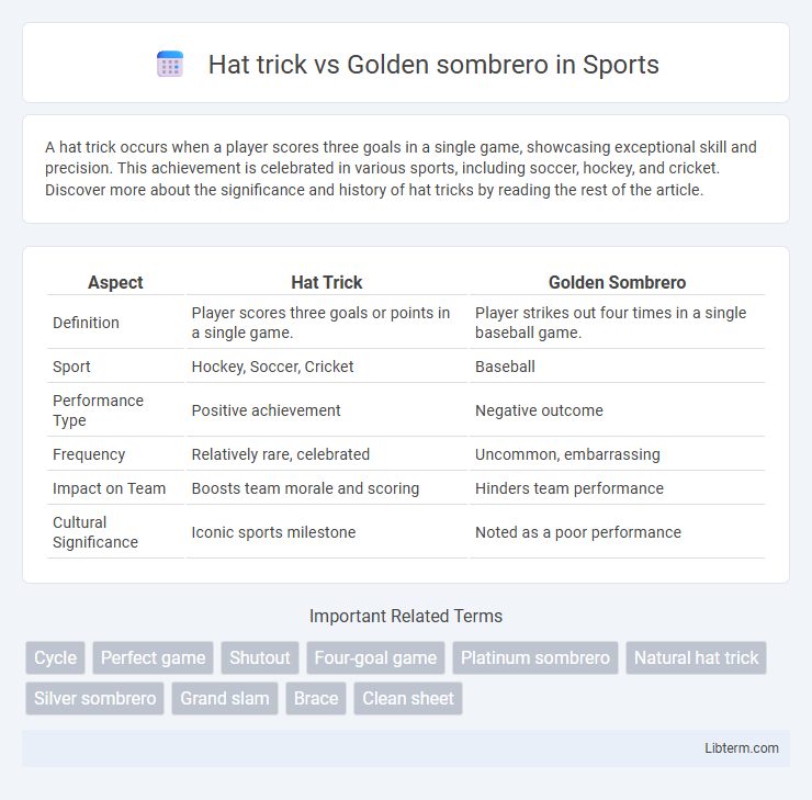 Golden sombrero vs Hat trick in Sports - What is The Difference?