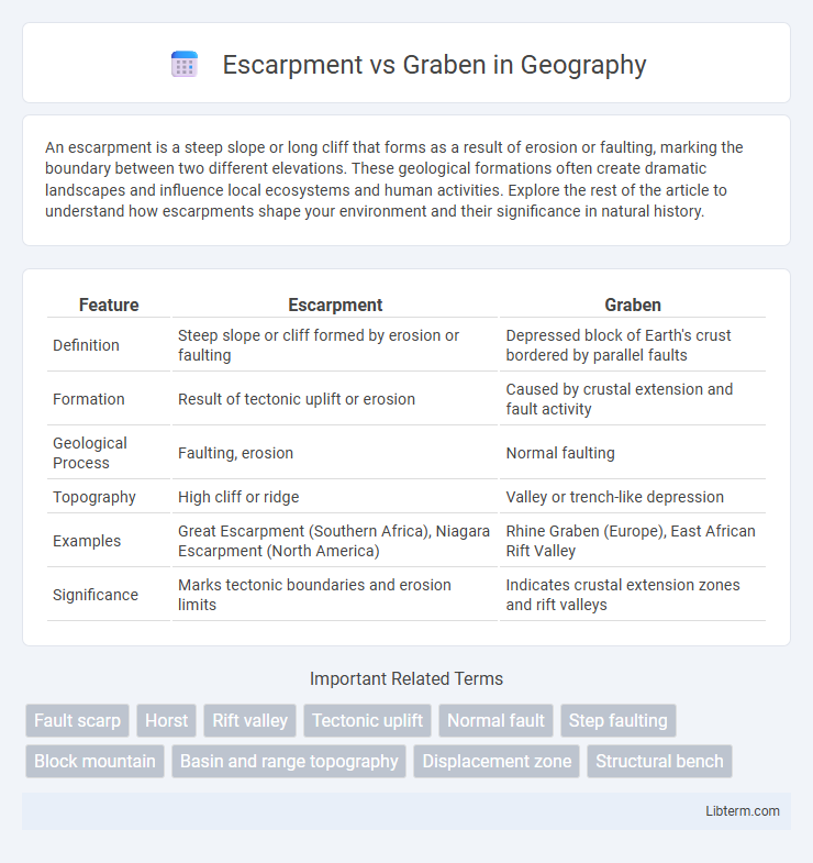 Graben vs Escarpment in Geography - What is The Difference?