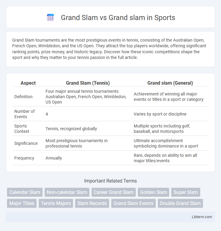 Grand slam vs Grand Slam in Sports - What is The Difference?
