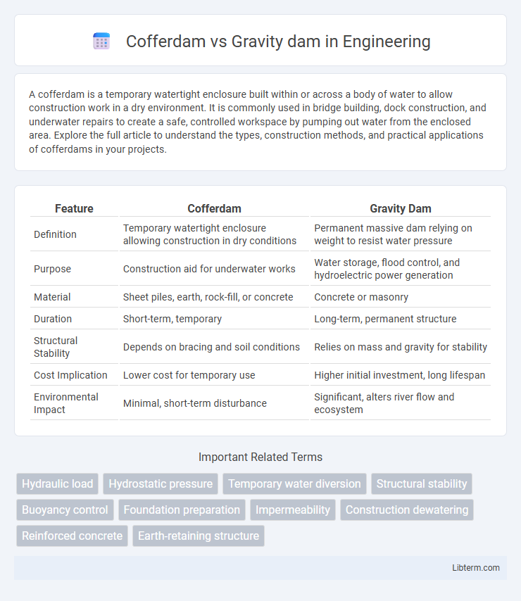 Gravity dam vs Cofferdam in Engineering - What is The Difference?