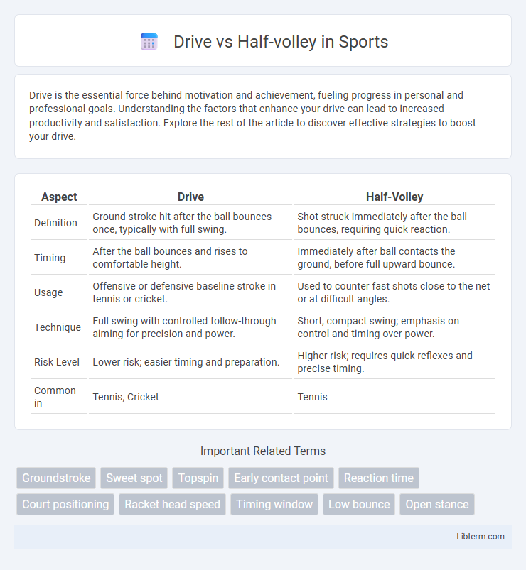 Half-volley vs Drive in Sports - What is The Difference?