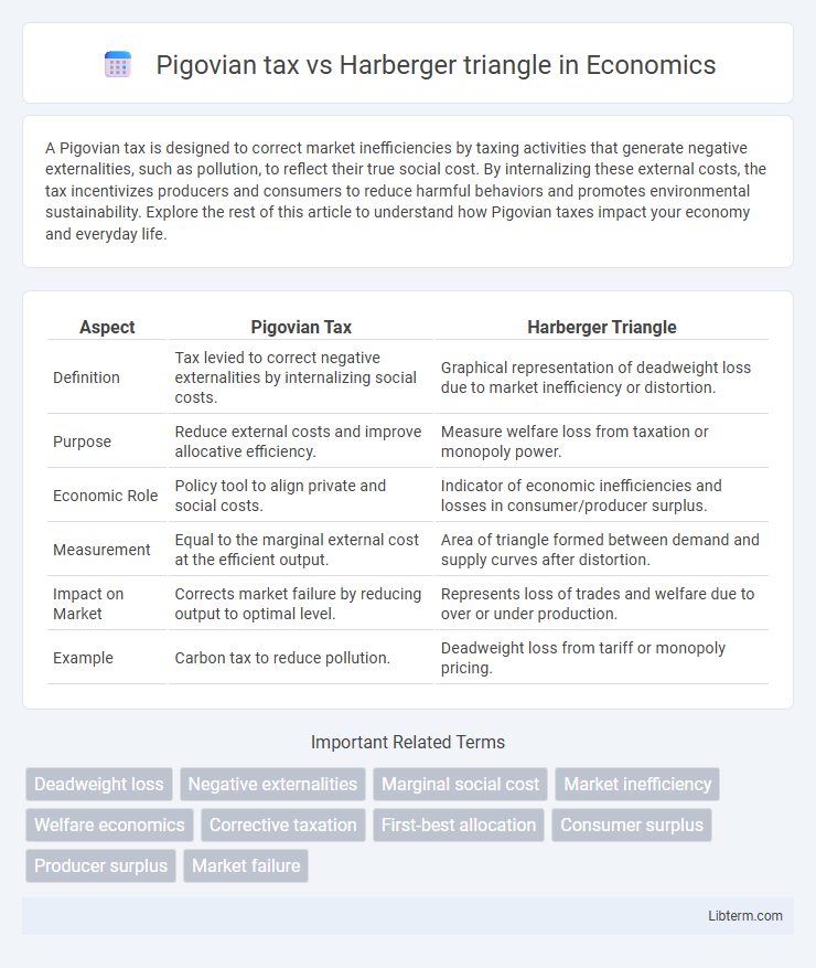 Harberger triangle vs Pigovian tax in Economics - What is The Difference?