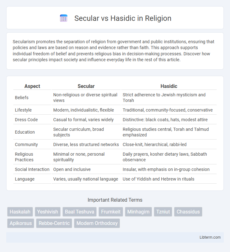 Hasidic vs Secular in Religion - What is The Difference?