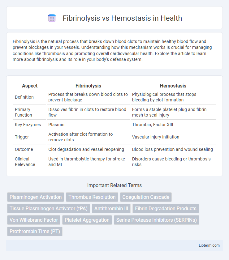 Hemostasis vs Fibrinolysis in Health - What is The Difference?