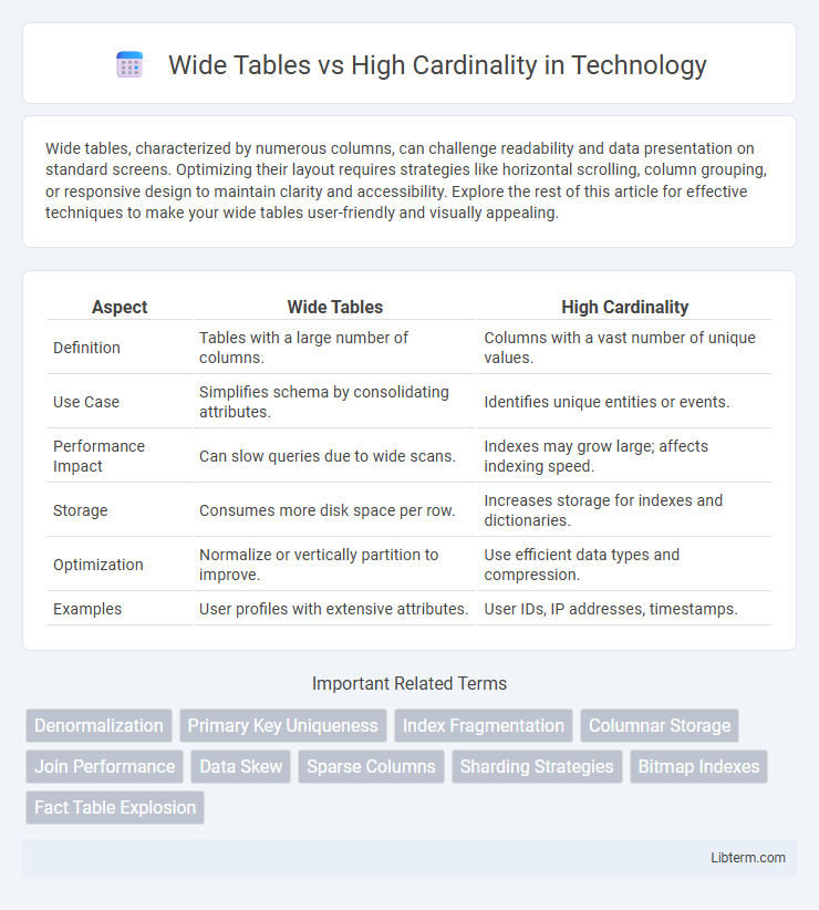 High Cardinality vs Wide Tables in Technology - What is The Difference?