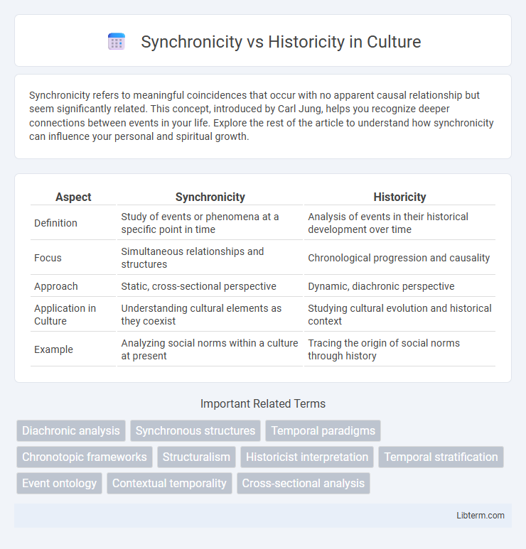 Historicity vs Synchronicity in Culture - What is The Difference?