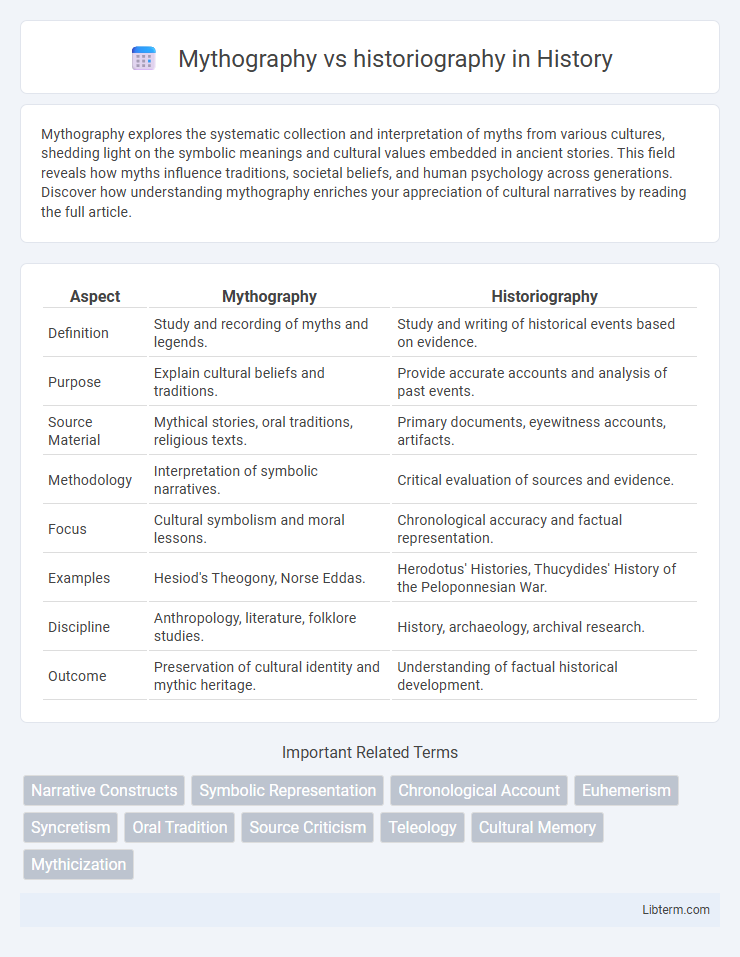 historiography vs Mythography in History - What is The Difference?