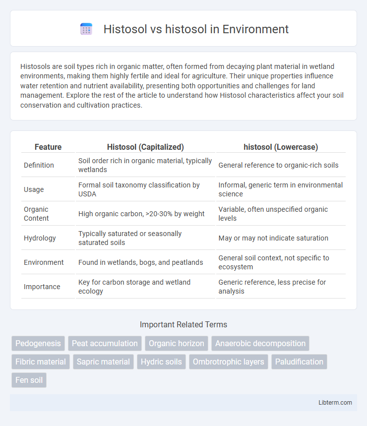 histosol vs Histosol in Environment - What is The Difference?