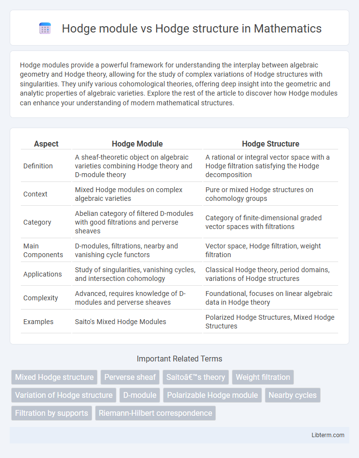 Hodge structure vs Hodge module in Mathematics - What is The Difference?