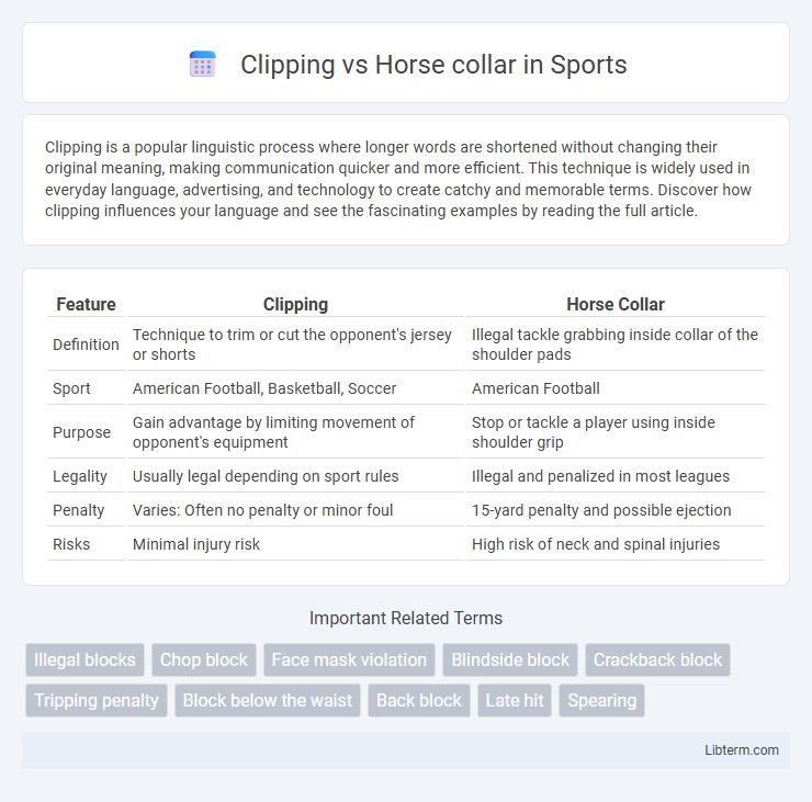 Horse collar vs Clipping in Sports - What is The Difference?