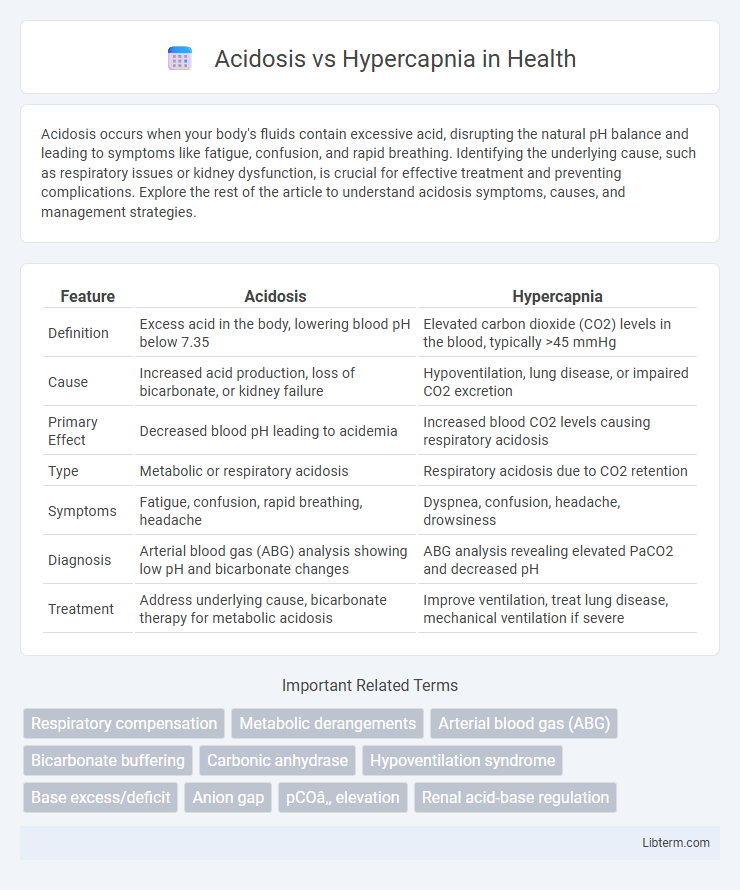 Hypercapnia vs Acidosis in Health - What is The Difference?