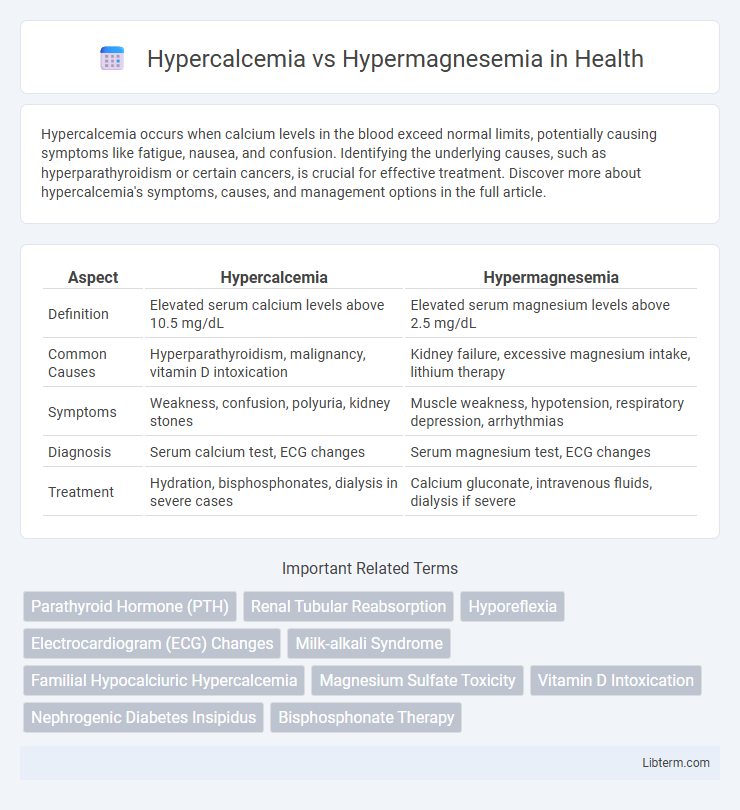 Hypermagnesemia vs Hypercalcemia in Health - What is The Difference?