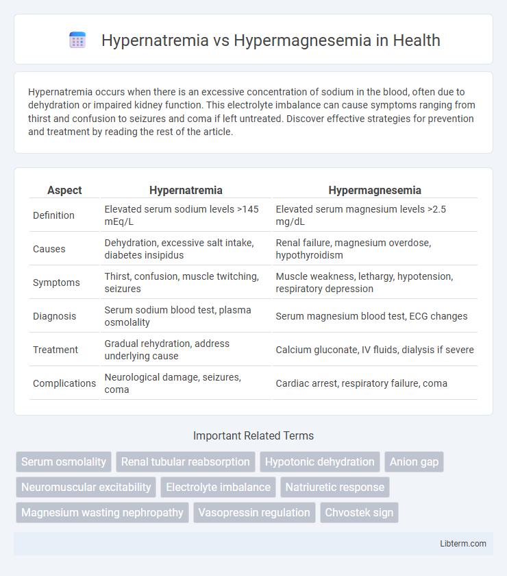Hypermagnesemia vs Hypernatremia in Health - What is The Difference?