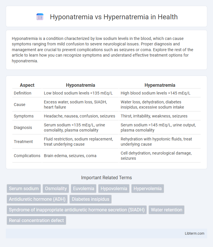 Hypernatremia vs Hyponatremia in Health - What is The Difference?