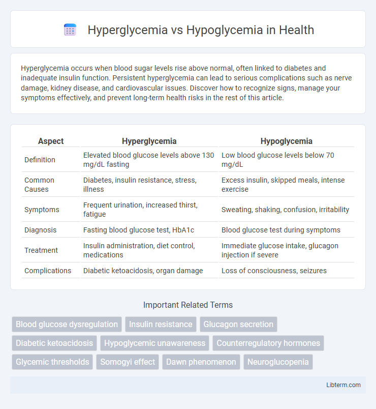 Hypoglycemia vs Hyperglycemia in Health - What is The Difference?