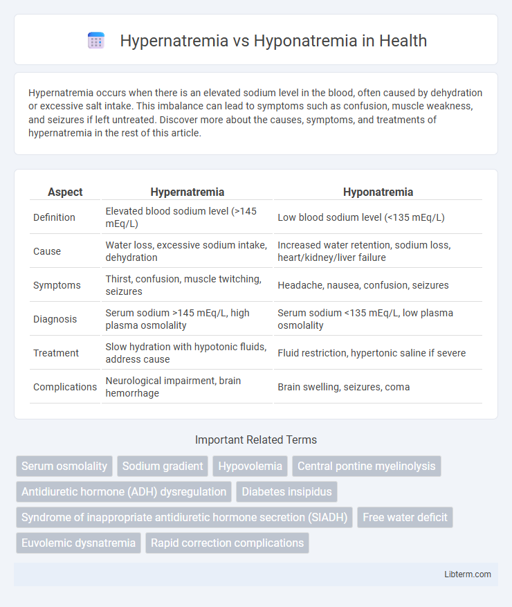 Hyponatremia vs Hypernatremia in Health - What is The Difference?