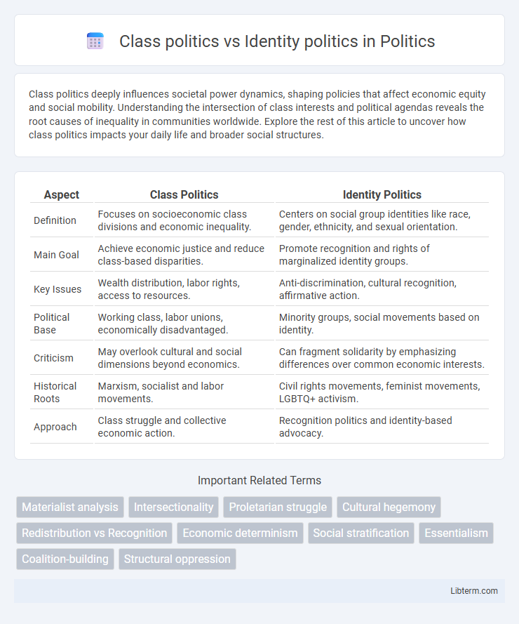 Identity politics vs Class politics in Politics - What is The Difference?