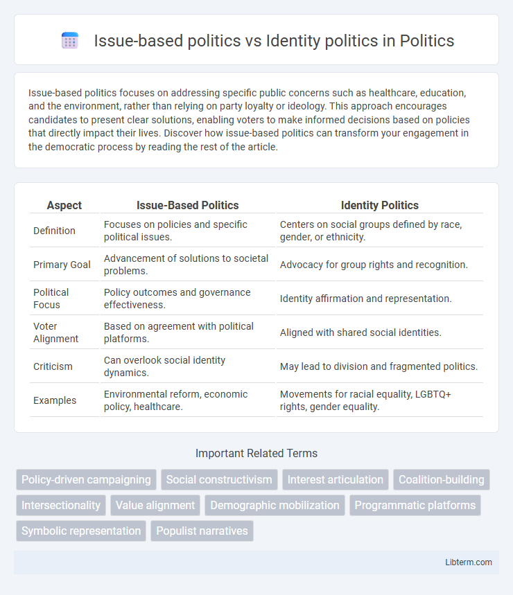 Identity politics vs Issue-based politics in Politics - What is The Difference?