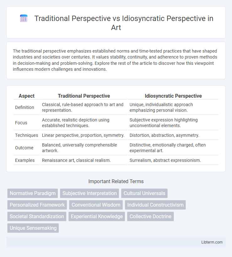 Idiosyncratic Perspective vs Traditional Perspective in Art - What is The Difference?