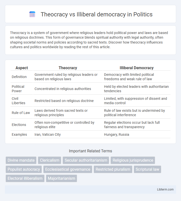 Illiberal democracy vs Theocracy in Politics - What is The Difference?