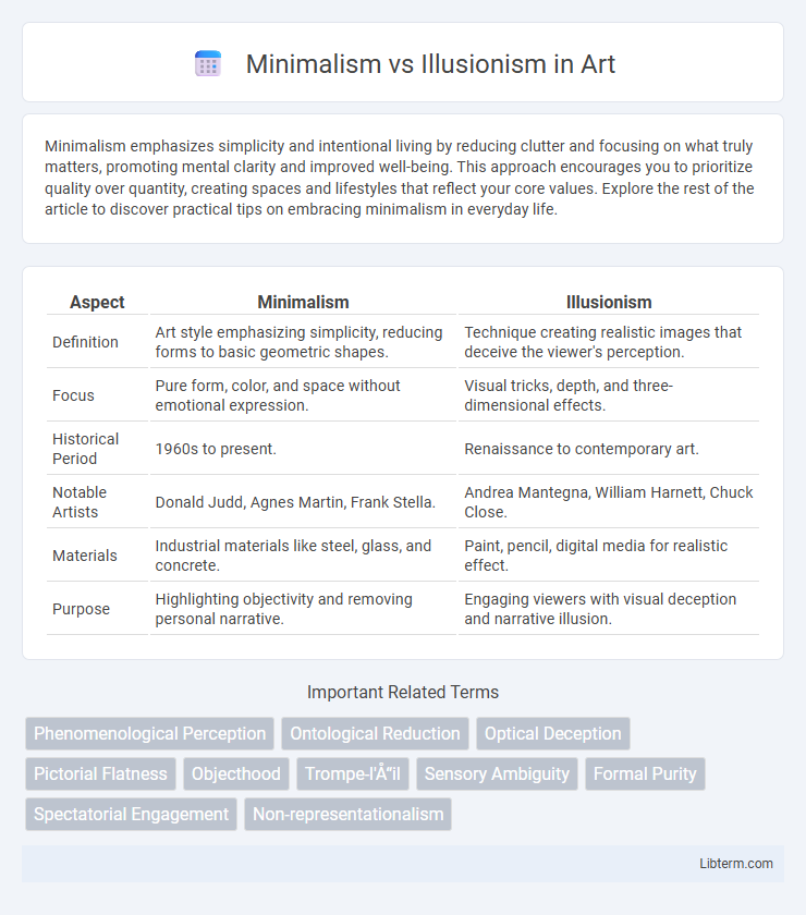 Illusionism vs Minimalism in Art - What is The Difference?