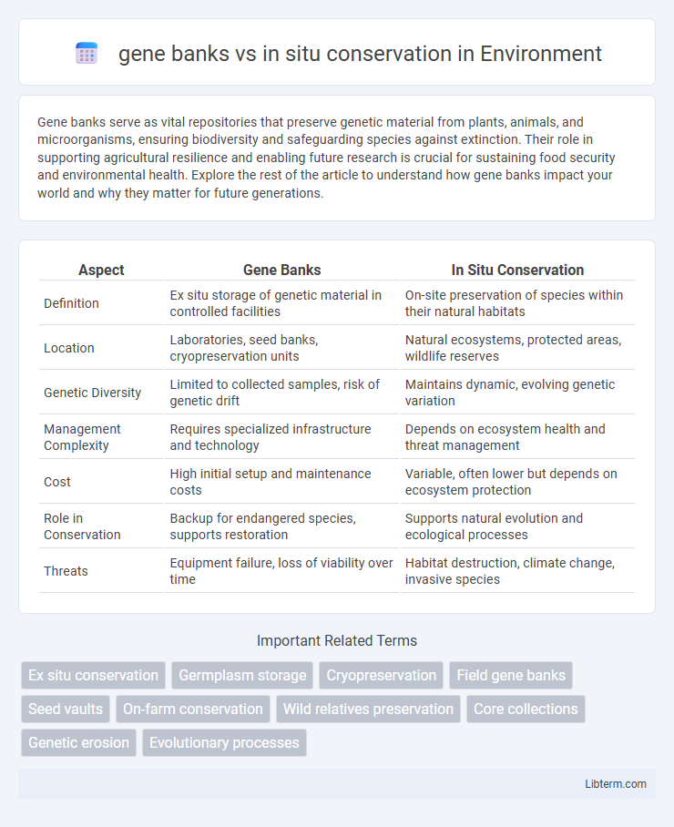 in situ conservation vs gene banks in Environment - What is The Difference?